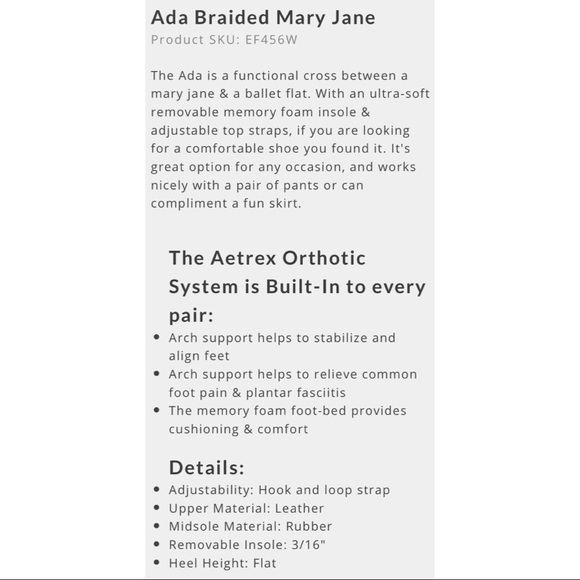 NIB Aetrex Ada Comfort Leather Mary Jane Shoes 38 - Picture 11 of 12